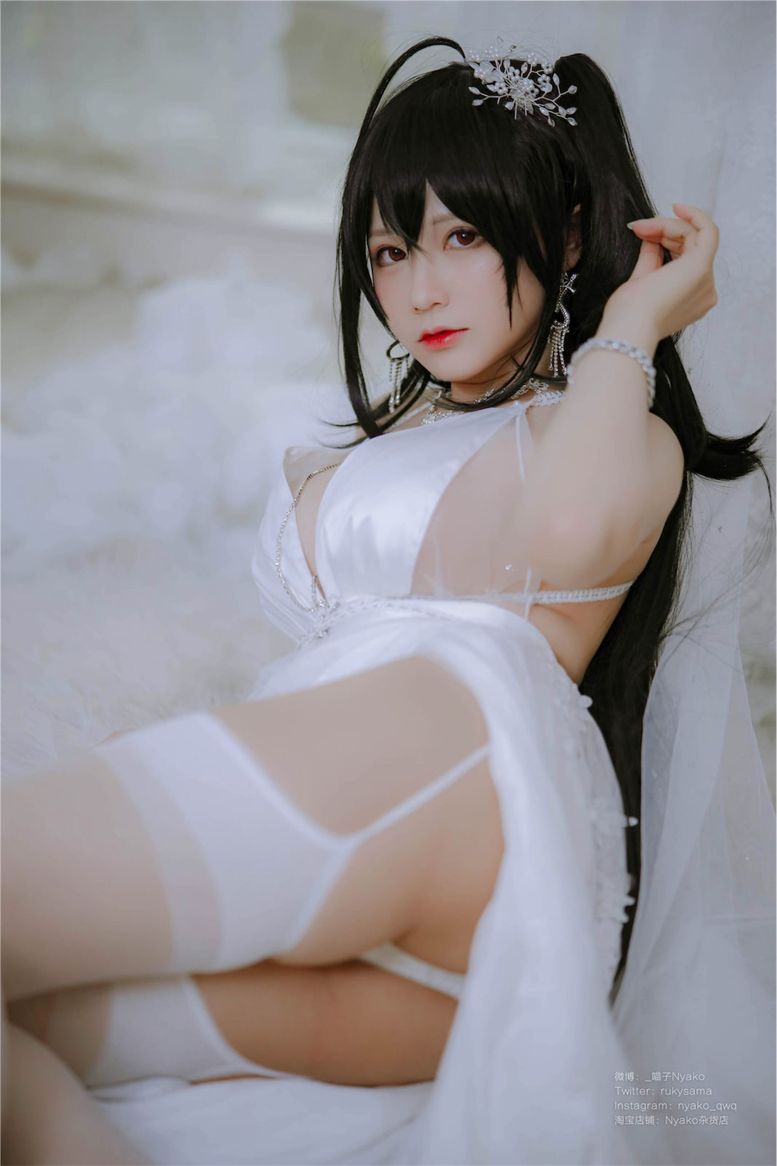 Nyako Miaozi NO.043 Dafeng Pure White Wedding Dress(41)